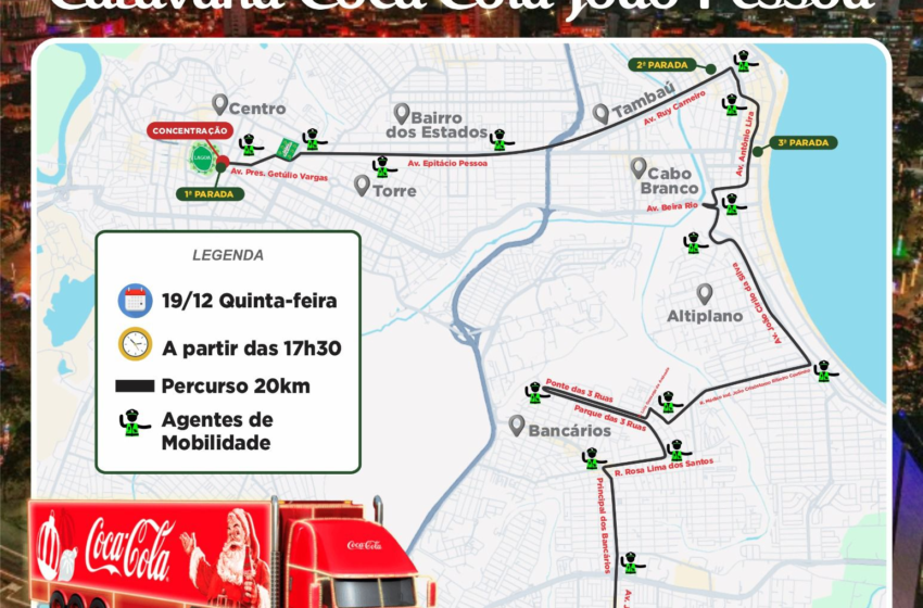  Caravana de Natal da Coca-Cola inclui passagem pelo Parque das Três Ruas, no Bancários