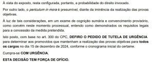  Juíza determina que provas do concurso da PBSaúde sejam aplicadas no domingo para todos os cargos