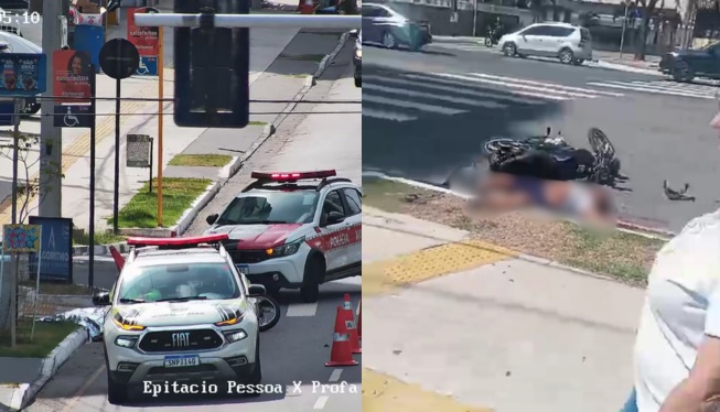  Motociclista perde a vida após avançar sinal vermelho na Av. Epitácio Pessoa, em João Pessoa