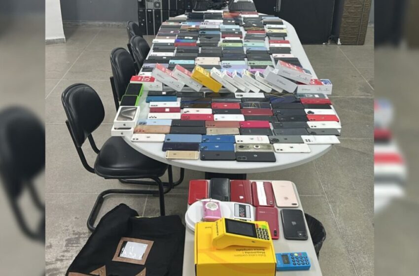  Mais de 200 celulares são apreendidos e quatro pessoas presas em ação da Polícia Civil em Campina Grande