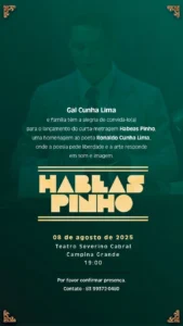 Curta “Habeas Pinho” terá exibição em João Pessoa nesta terça-feira (19)